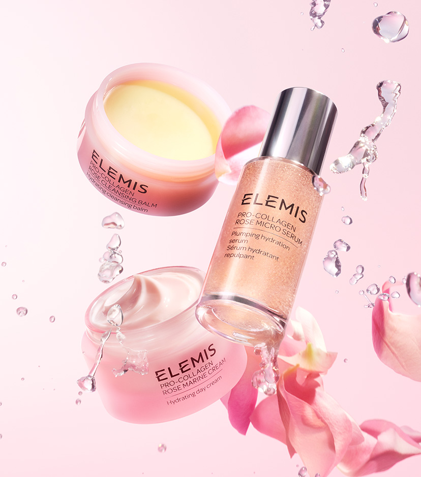 Тріо фаворитів для наповнення та зволоження шкіри з Трояндою ELEMIS The Pro-Collagen Rose Icons Skin Soothing Trio
