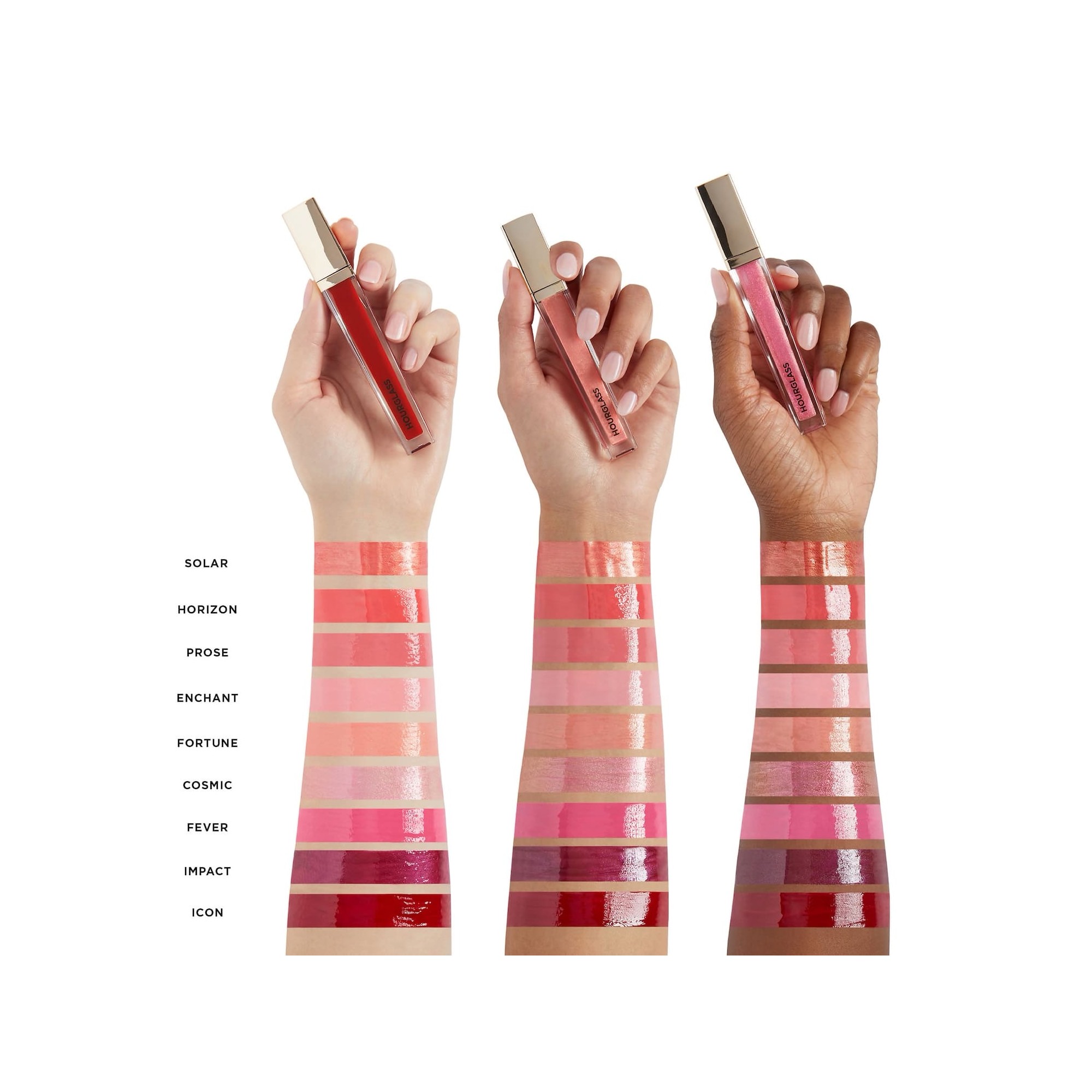 Зволожувальний блиск для вуст у ніжному природньому рожевому кольорі HOURGLASS Unreal High Shine Volumizing Lip Gloss — Prose — Warm Pink