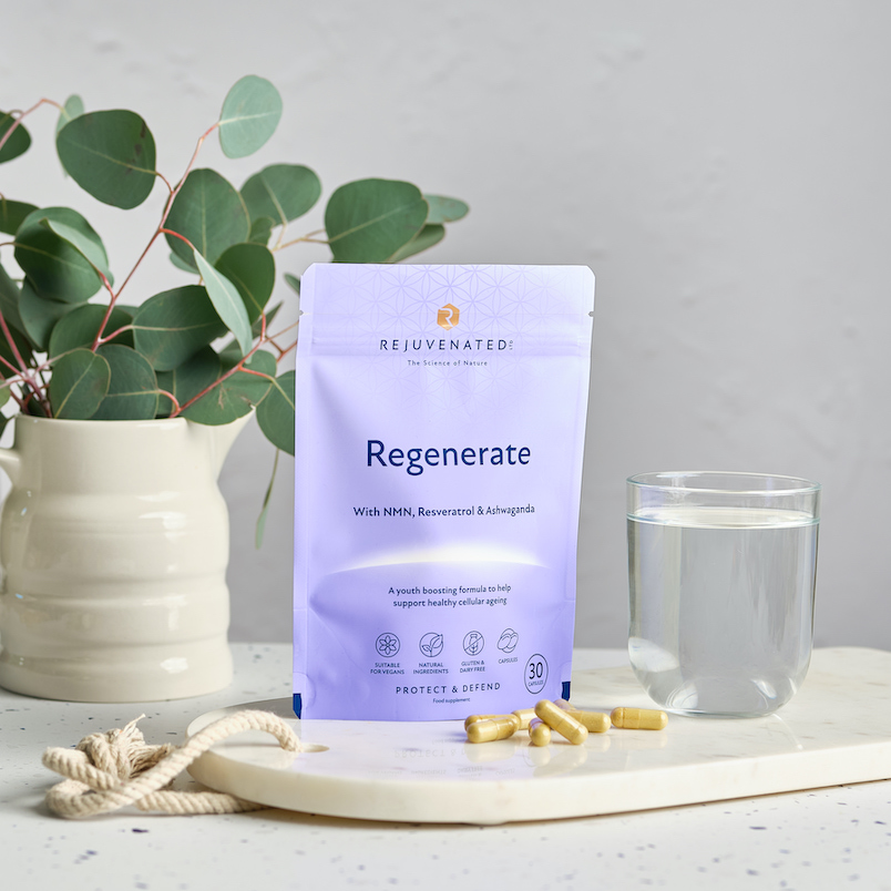 Активні капсули для відновлення та захисту ДНК клітин Rejuvenated Regenerate with NMN, Resveratrol & Ashwaganda