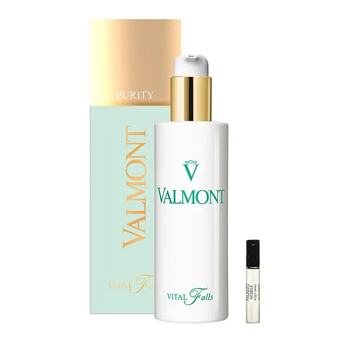 Набір для всіх типів шкіри обличчя Valmont Vital Falls та парфумована вода Fizzy Mint, пробник